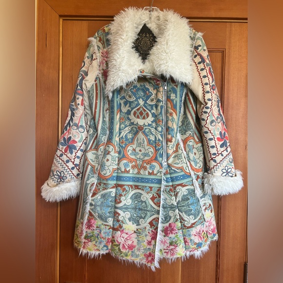 Johnny Was | Halmstad Embroidered Faux-Suede Coat - Picture 5 of 16